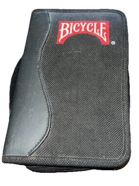 Bicycle Poker Set Case Cards Chips Carry Handle gamble play betting